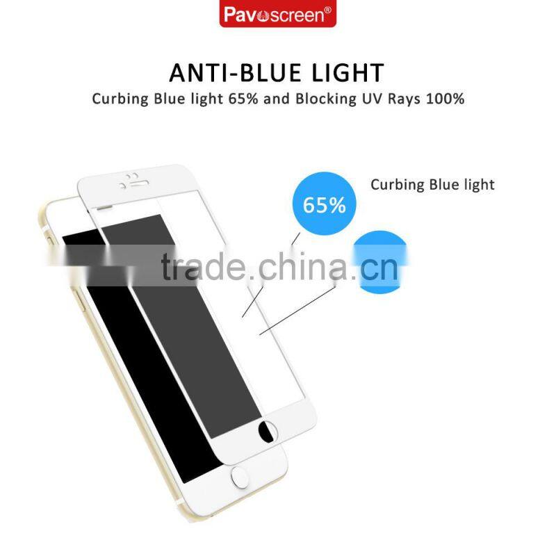 Pavoscreen 9H super hard tempered glass anti blue light screen protector for iphone 6 6s