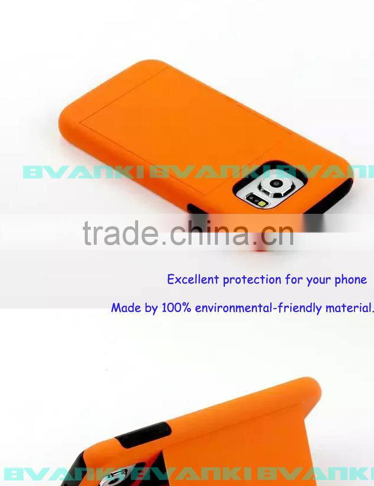 Fashion Style Latest 2 IN 1 combo case for samsung galaxy s6 Factory price mobile phone case for samsung galaxy s6 case alibaba