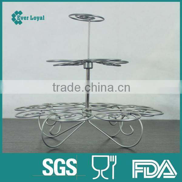 Metal Cupcake Dessert Stand with 3 Tiers - Great for Halloween - Thanksgiving - Christmas - 4th of July-Valentines Day
