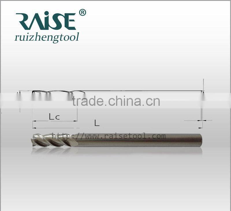 Top quality precise 3 flute Germany end mill helix angle for aluminum