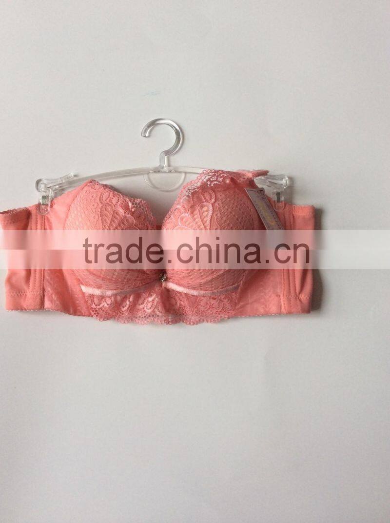 OEM Functional Silk Ribbon Small Cup Pink Girl Bra