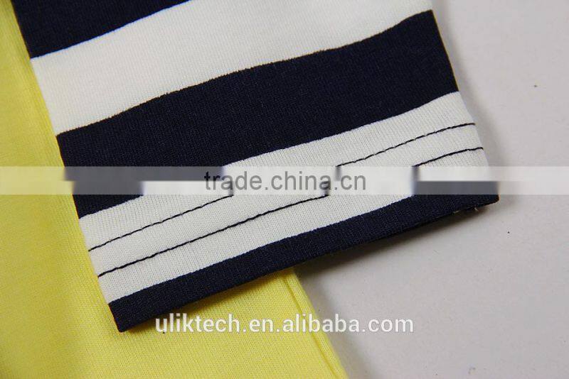 soldier printing picture stripe sleeve yellow color fall long sleeve clothes for kids