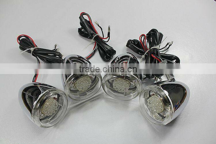 LED Turn Signals for Harley Choppers with 41mm legs