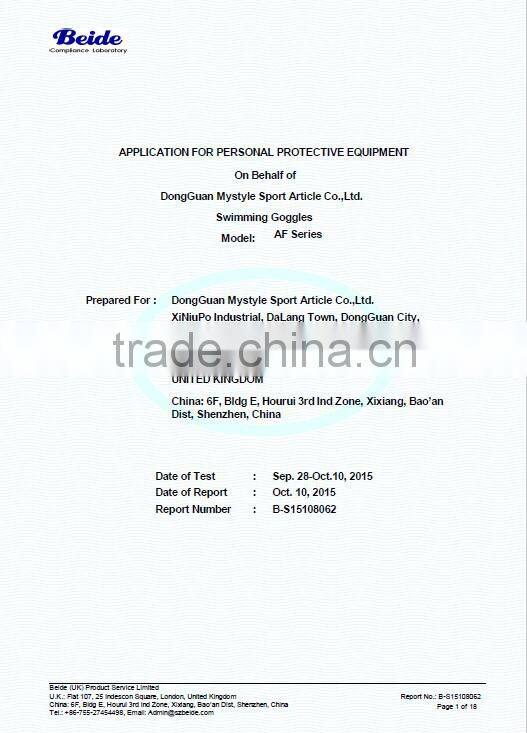 OEM custom swimming goggles