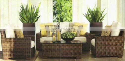 sectional living room rattan/wicker sofa set