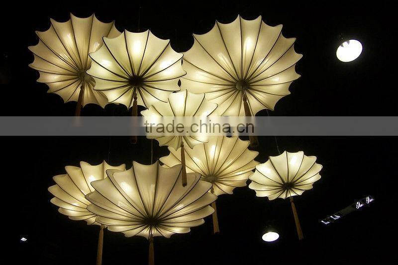 chinese antique white cloth table lantern