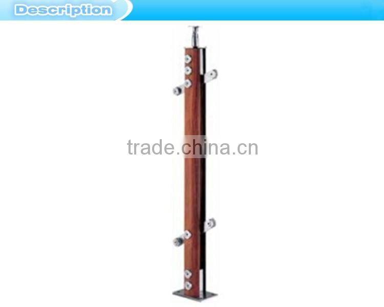 balcony stainless steel wood and iron stairs railing