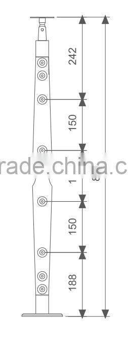 balcony stainless steel wooden baluster design