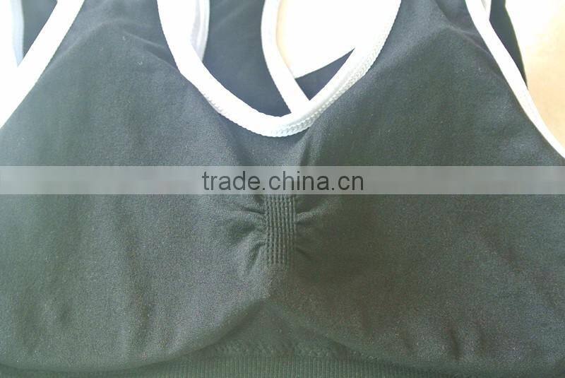 Shantou Factory Cheap Price Black Running Women Seamless Ladies Sports Bra