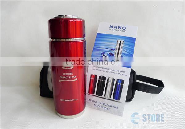 420ml Black Alkaline Stainless Steel Water Bottle