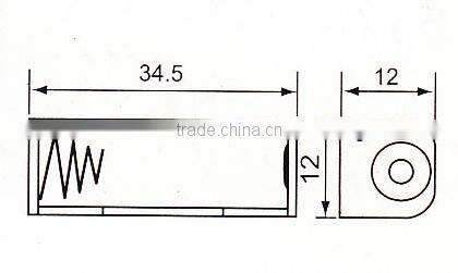 single N Cell (UM-5*1) Black Plastic Battery Holder With Wire Lead