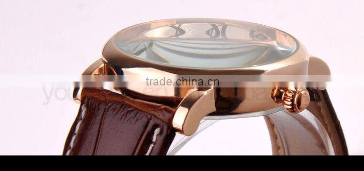 Newest Leather Strap Men Wrist Watch Gift KING SILIVER