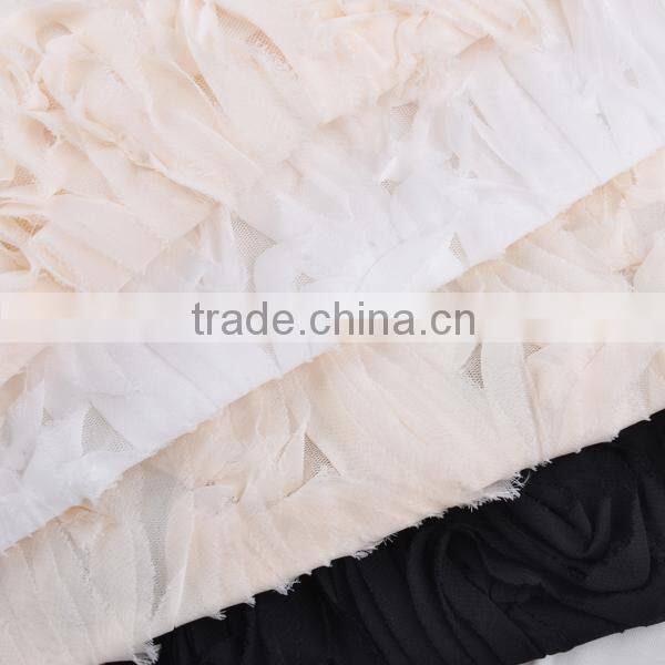 hot sale chiffon ribbon embroidery lace embroidery fabric