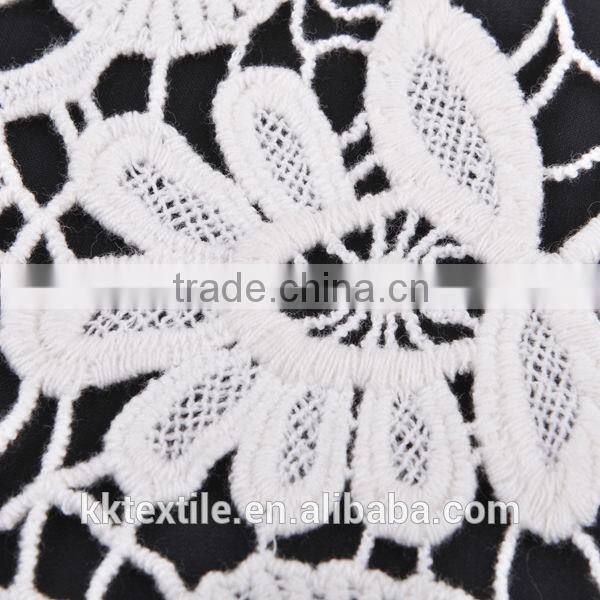 2014 New Fashion 100%Cotton african water soluble chemical lace For Fashion Apparel
