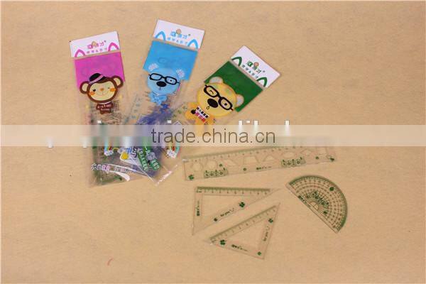 Great Plastic Transparent Fashion Encouraagement Ruler Set for Student