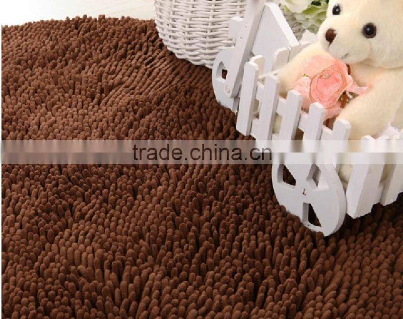 chenille floor mat bathroom mat with anti slip base high quality