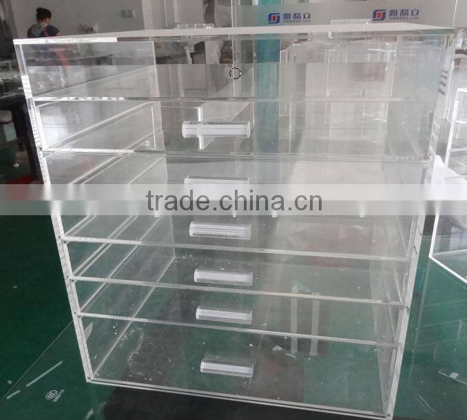 trade assurance factory wholesale 6 drawer acrylic makeup organizer