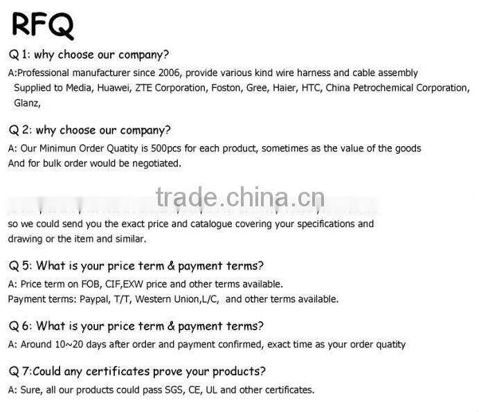 cusomized dc cable with usb a male to dc 5.5*2.1 plug