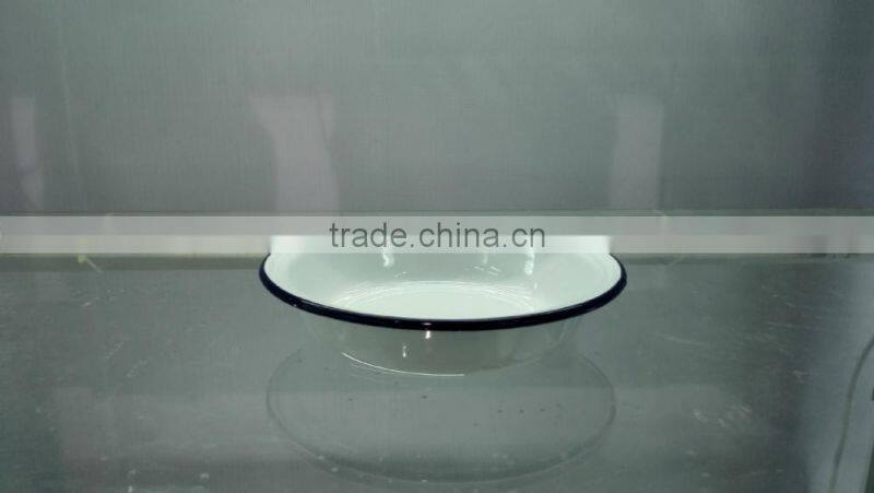 Enamel metal pie dish and plate