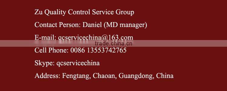 Independent third-party agent service In-process production monitor Pre-shipment inspection