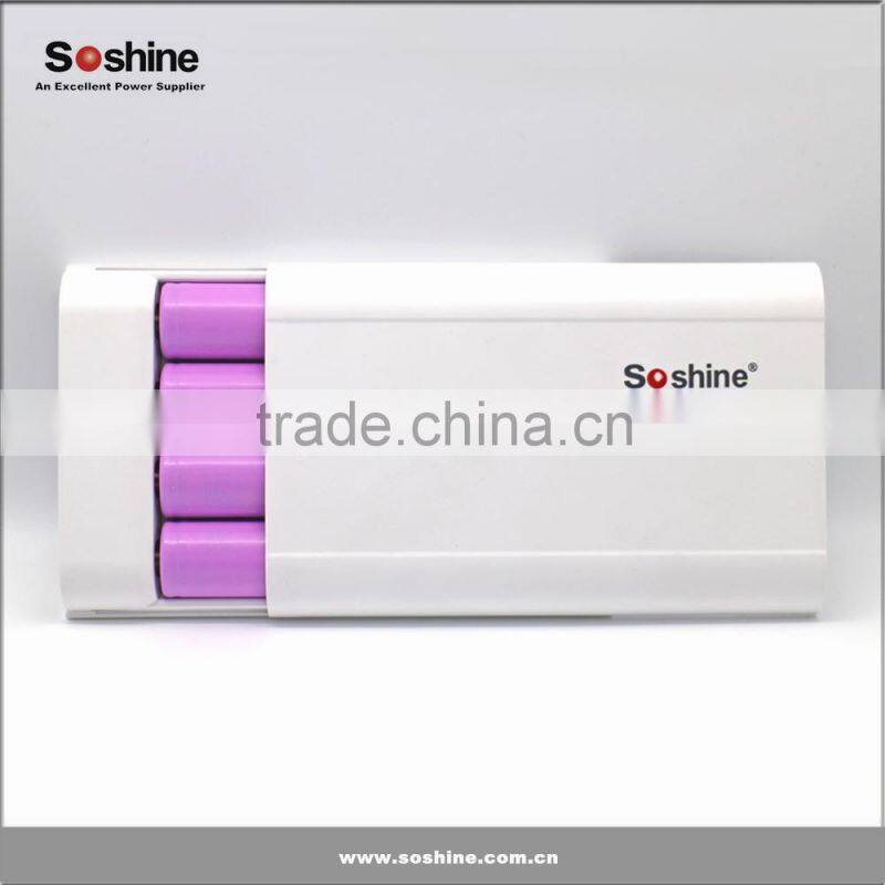 4X18650 battery diy power bank case soshine E3