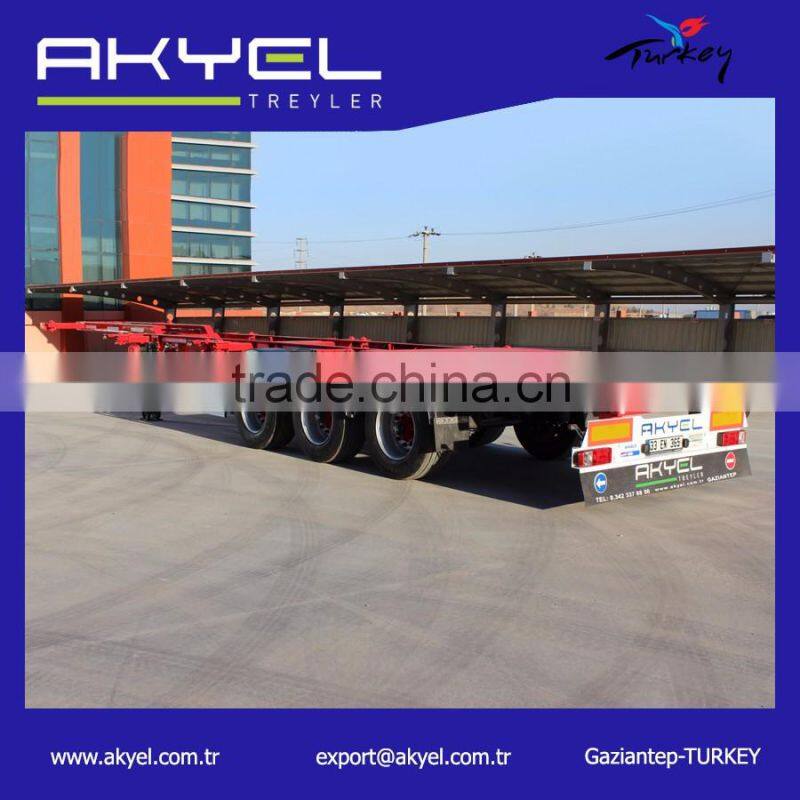 20 ft / 40 ft skeleton transport high cube container semi trailer