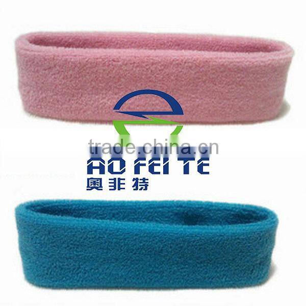 Aofeite sports elastic terry cloth cotton sweat headband