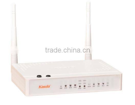 Kasda KW5862 802.11b/g/n 300Mbps Wireless ADSL2+ VoIP Gateway External 2T2R Antennas 1 USB2.0 Port 1 FXS Port