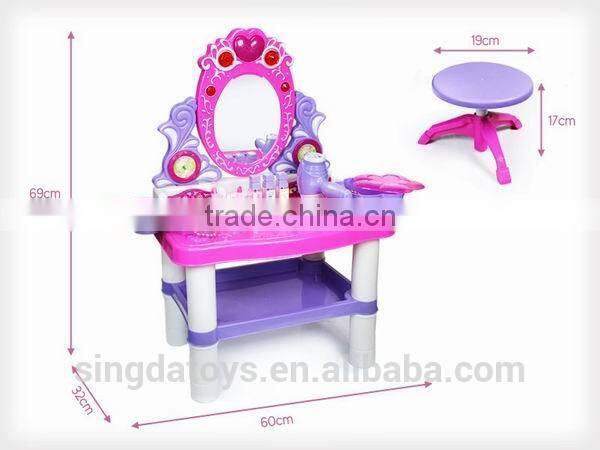 Girls Deluxe Makeup Dressing Table Set with Stool