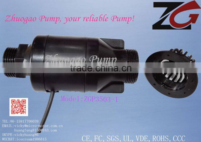 DC 24v solar submersible water pump (CE, UL, ROHS, VDE, FC, CCC low power consumption, safe and low noise)