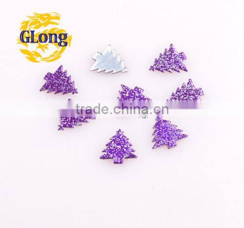 10*11mm Hot Fix Iron-on Nailhead Christmas Tree Shape Aluminum With Irregular Spots DIY For Bag Shoe Phone #GT094A-11P(Mix-s)