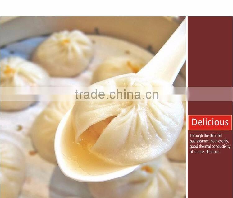 High quality aluminium foil pan steamer mat food plate dim sum paper