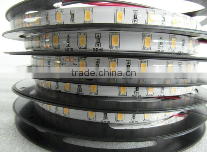 High brightnes smd 3014 flexible LED Strips yellow color with CE&Rosh