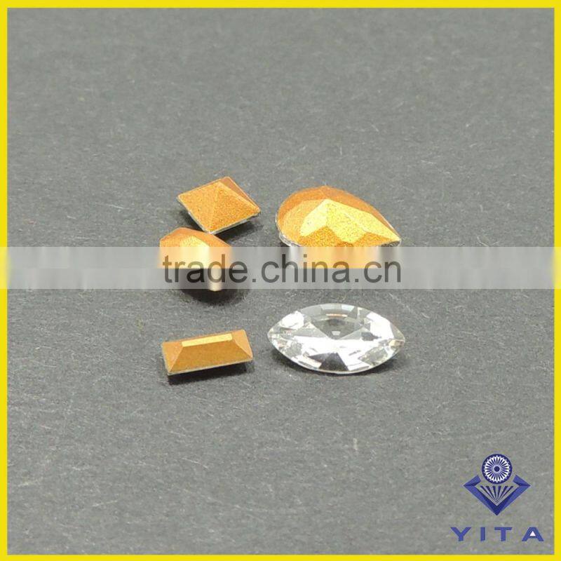 Fashion China factory AAA quality rectangla, square drop, oval ,horse eye shape point back crystal fancy rhine stone for dress