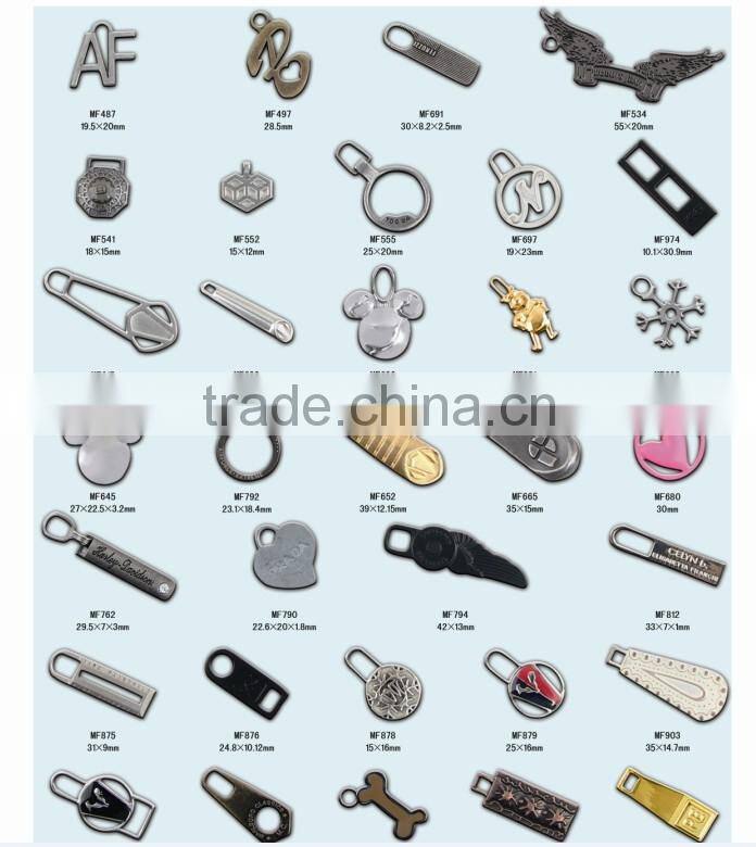 Fashion style high quality gold metal zipper puller