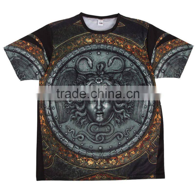 Wholesale customized fashion men's polyester sublimation t shirt