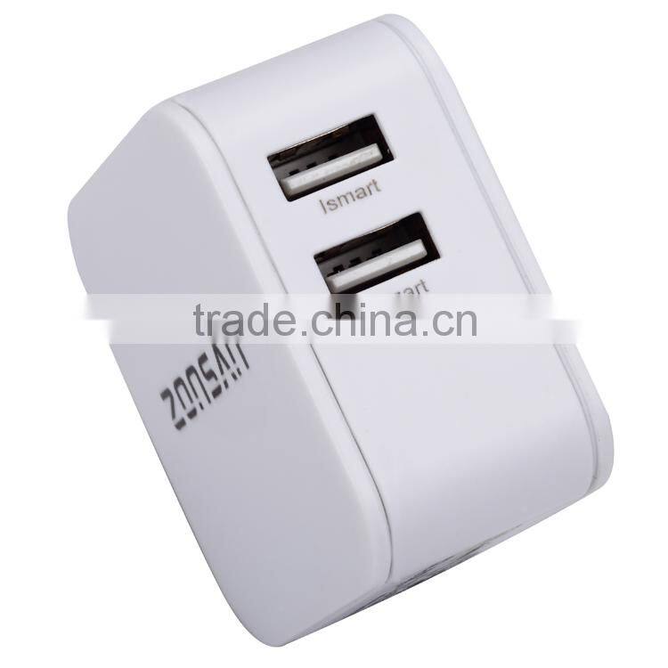 CE,ROHS,FCC Approved dual usb charger cell phone , ODM/OEM quick deliver power sockets with smart IC
