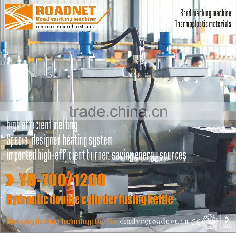 Hydraulic double cylinder fusing kettle