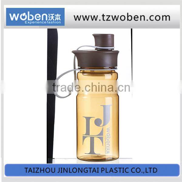 China wholesale plastic water bottles with one color logo