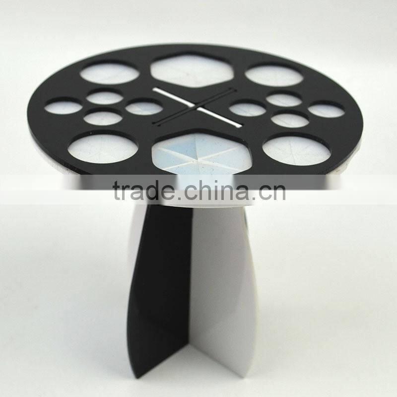 Round Acrylic cool makeup brush frame brush rack drying