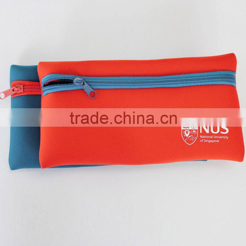 waterproof Kids Neoprene Zipper Pencil Bag,children pencil bag