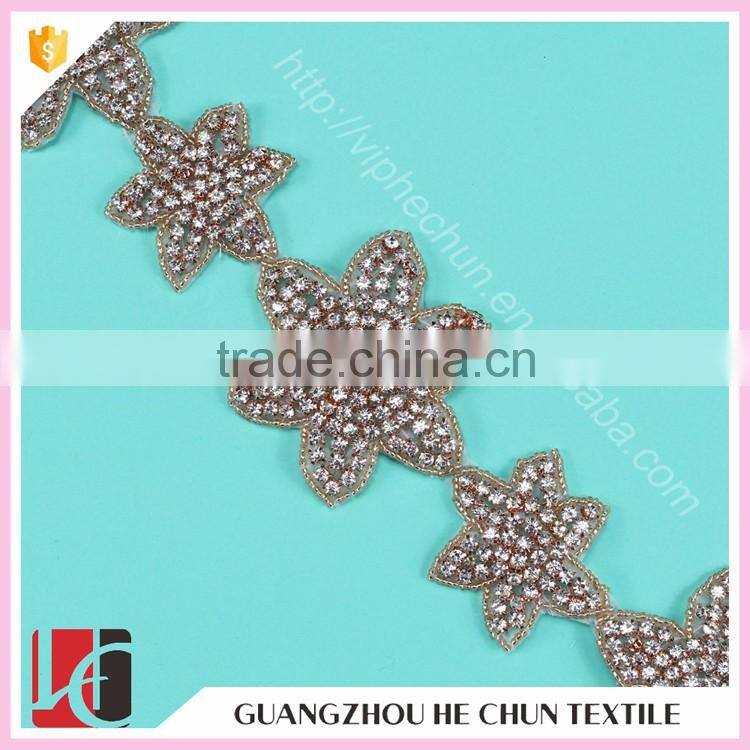HC-4738-1 Hechun Star Shape Fashion Crystal Bridal Trim for Headband