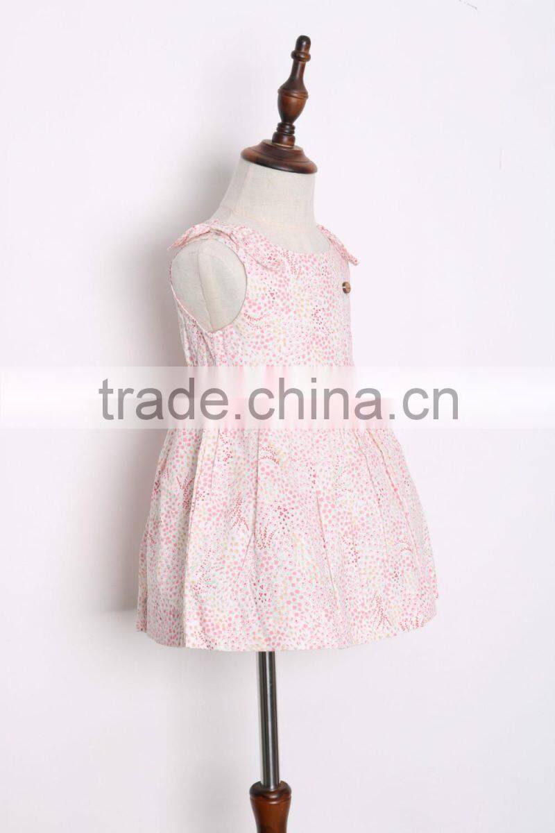 Hot sale kids dress with factory independent design vest girls dresses