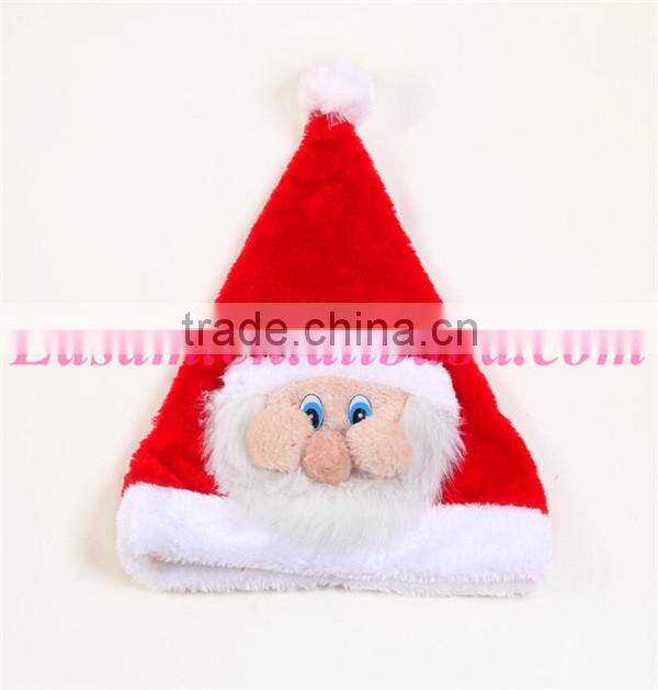 Santa claus hat,luxury christmas plush santa hat,flannelette santa hat