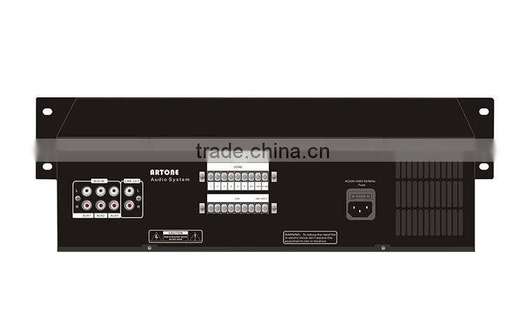PMA-E6500 series 500w pa product on alibaba Public address LED Cheap strong 6 zones power mixer amplifier