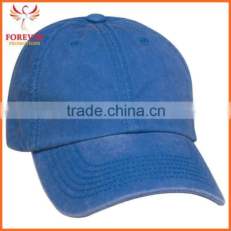 Unstrucured Crown Club Crown Embroidery Royal Blue Cotton Baseball Cap