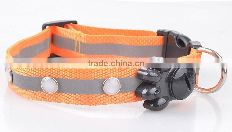 light up you and your pet dog evening dog collar with led lights