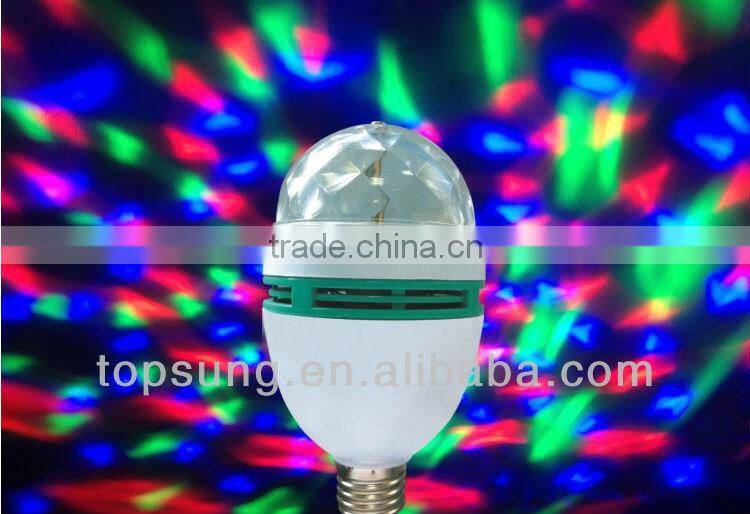 magic rgb led full color rotating lamp B22 base