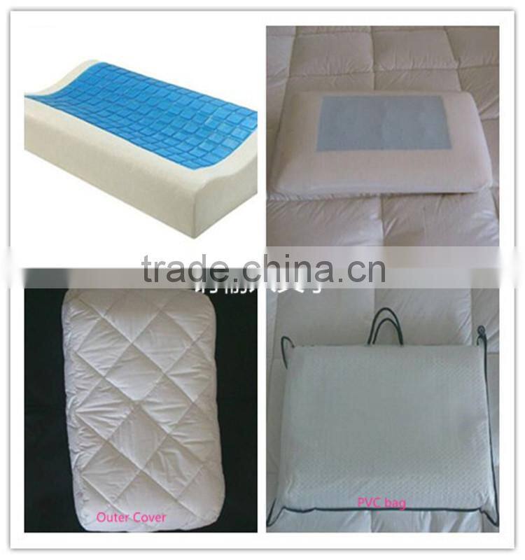 Memory Foam Contour Pillow Gel Pad with polyester inner cover and cotton quilted japara outer cover
