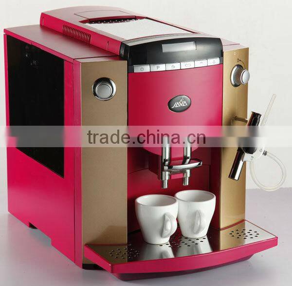 Espresso Cappuccino Coffee Machine With Visible Operation System (LCD) and 10 languages function